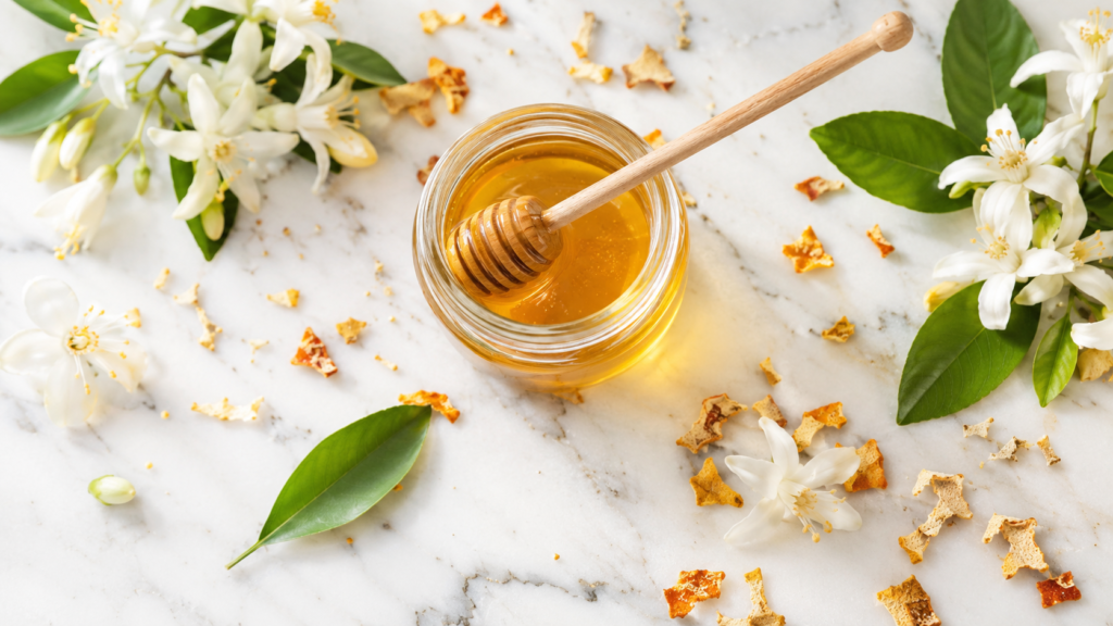 Miel de fleur d'oranger : vertus, usage et différence avec le miel classique miel d'oranger bienfaits stress sommeil et digestion -Naturall Store